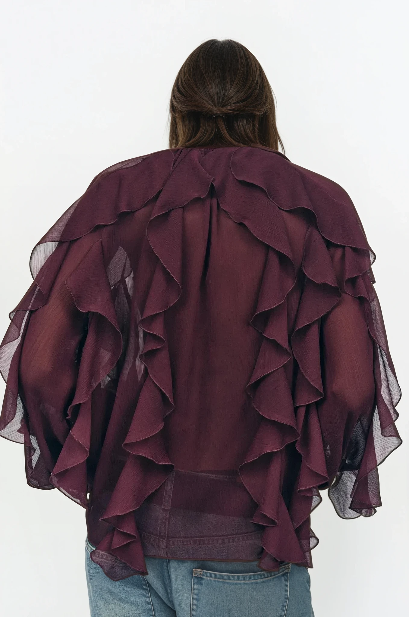 ESMÉE – BLOUSE À VOLANTS ET COL EN V