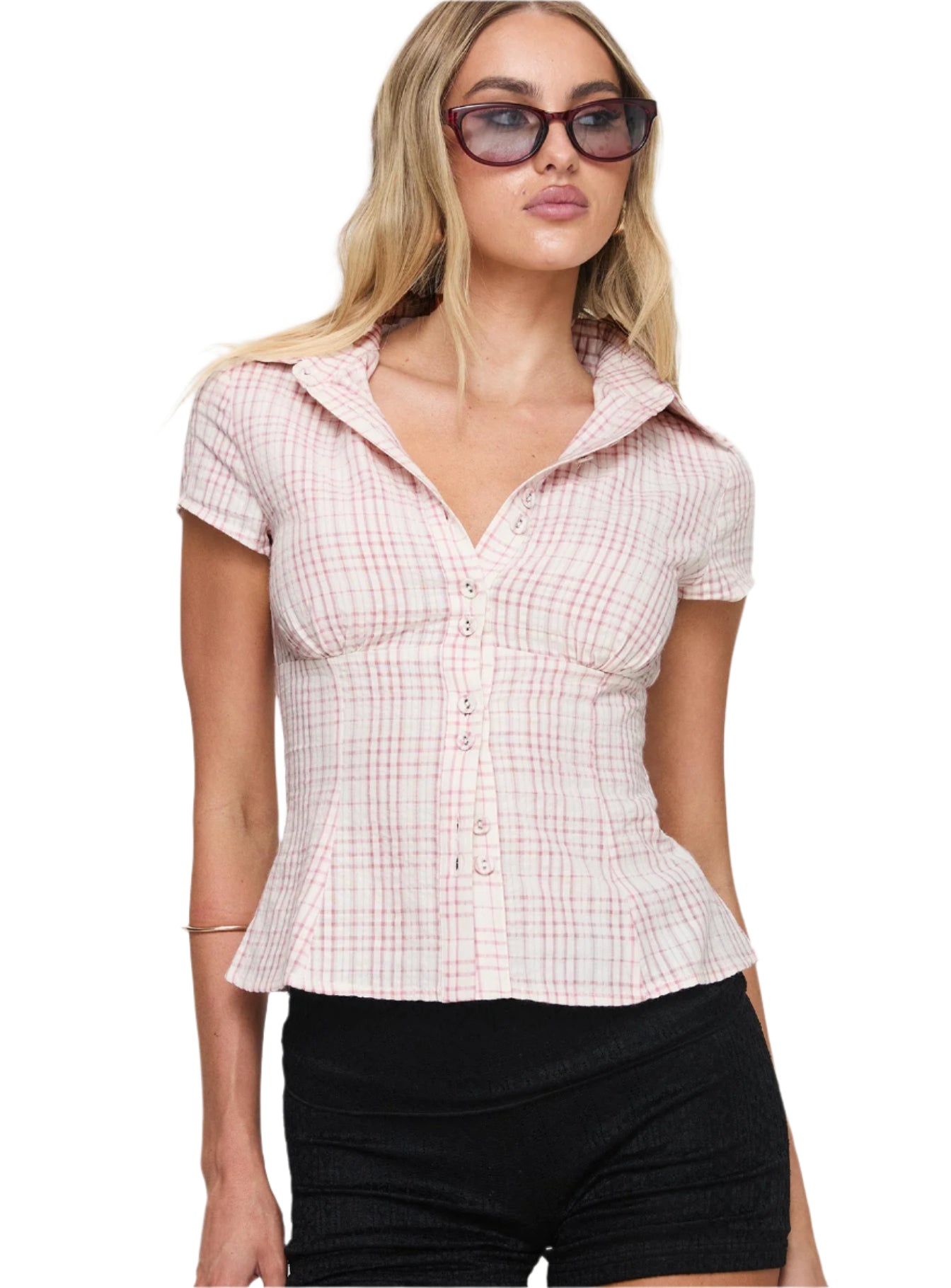 HARMONIE – BLOUSE VINTAGE À BOUTONS