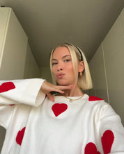 JUSTINA – PULL CŒUR DOUILLET