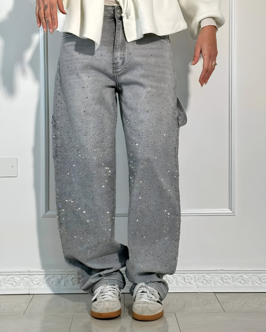 IVETTE - JEAN TENDANCE AVEC STRASS