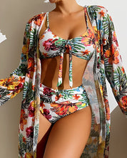 GISELLE – BIKINI 3 PIÈCES À MOTIF FLORAL