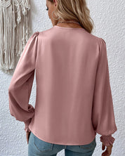 CLÉMENCE – BLOUSE ÉLÉGANTE À MANCHES POIGNET
