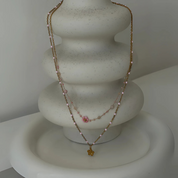 CHLOÉ – COLLIER DOUBLE RANG OR & PERLES