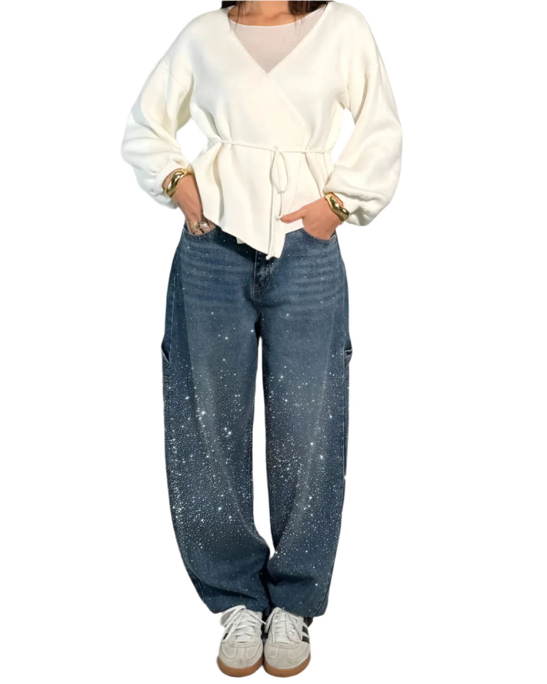 IVETTE - JEAN TENDANCE AVEC STRASS