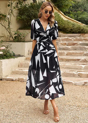 PRISCA – ROBE MIDI FLORALE CLASSIQUE