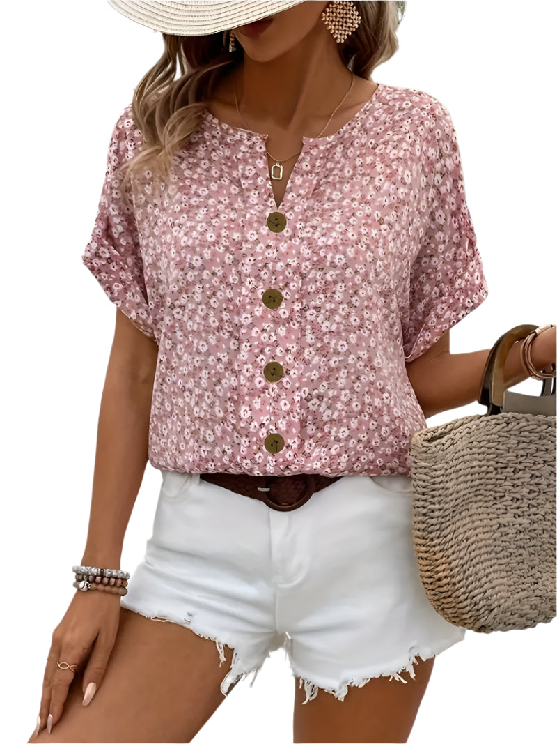 ÉLOANE – BLOUSE TENDANCE À IMPRIMÉ FLEURI