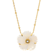 CAMILLE – COLLIER CHAÎNE DORÉE FLEUR NACRÉE