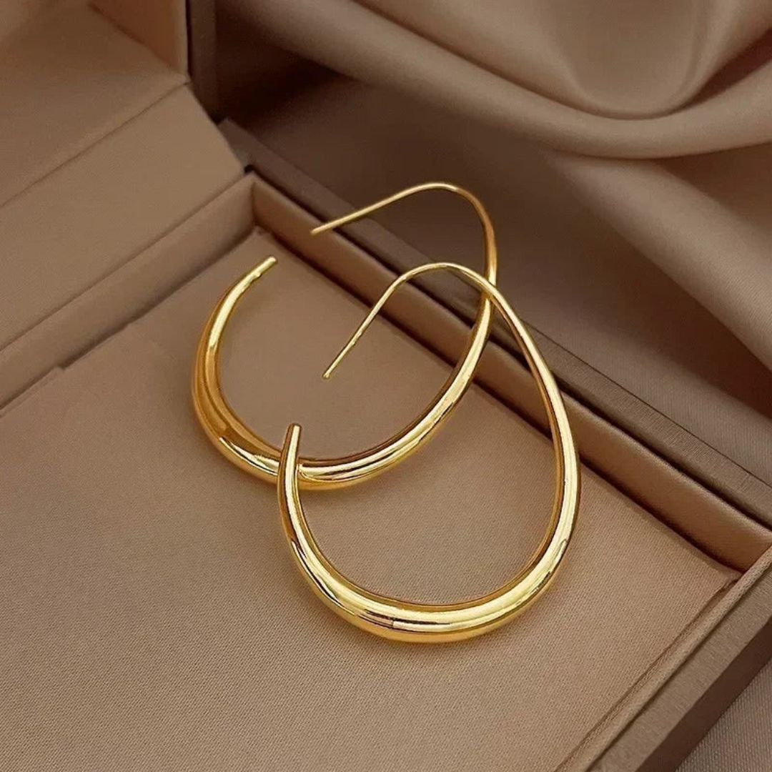 ZOÉ – BOUCLES D’OREILLES CRÉOLES GOUTTE D’EAU