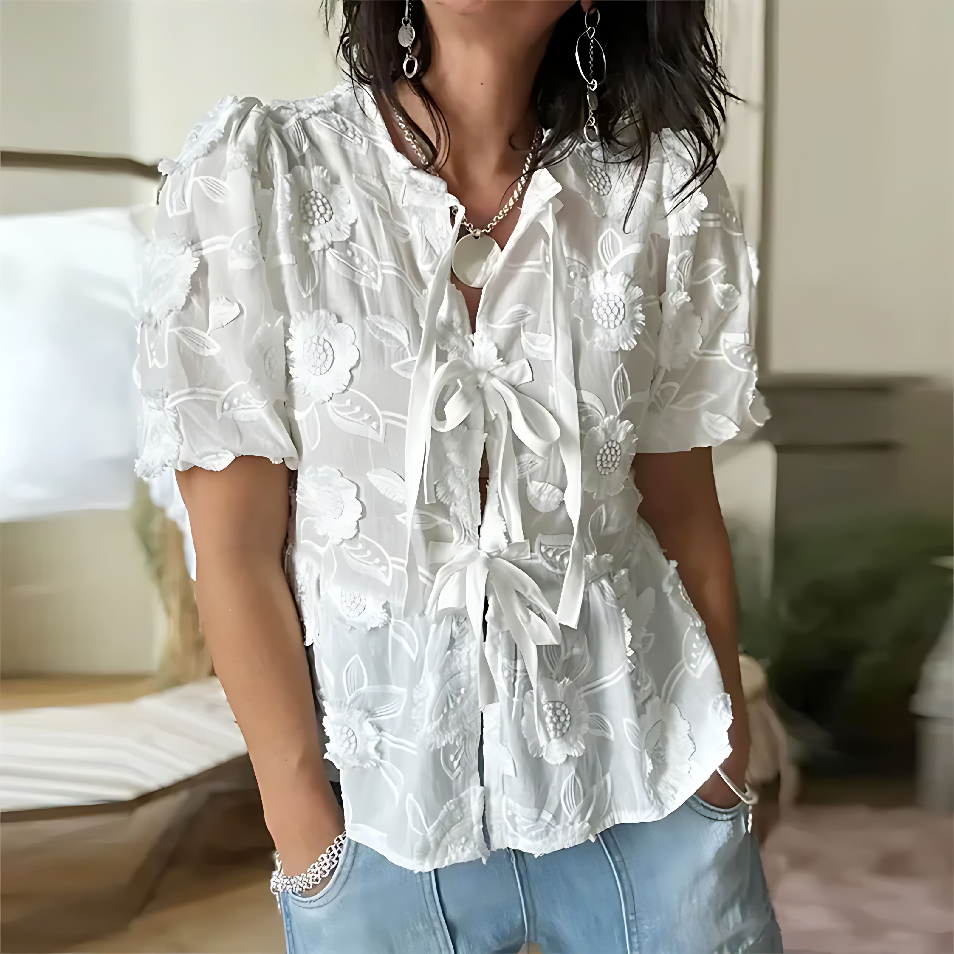 FLORETTE – BLOUSE BRODÉE DE FLEURS