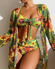 GISELLE – BIKINI 3 PIÈCES À MOTIF FLORAL