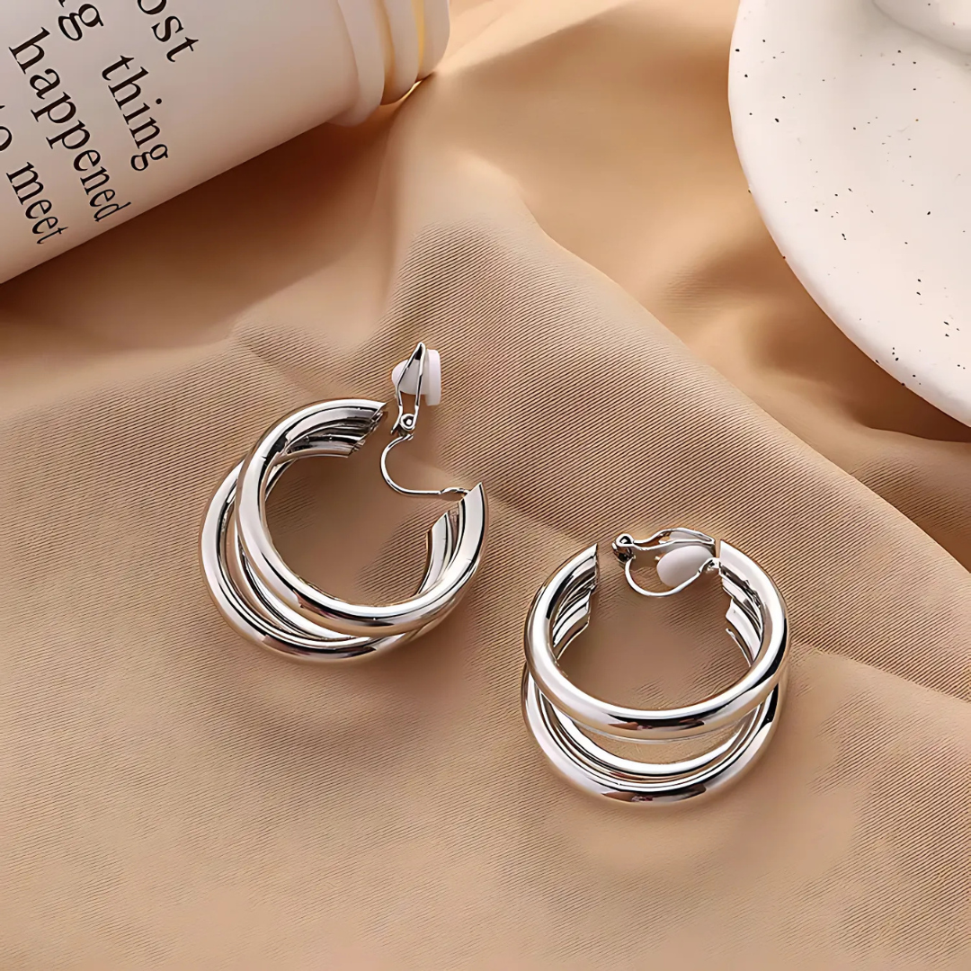 LÉA – BOUCLE D'OREILLE À TRIPLE BOUCLE