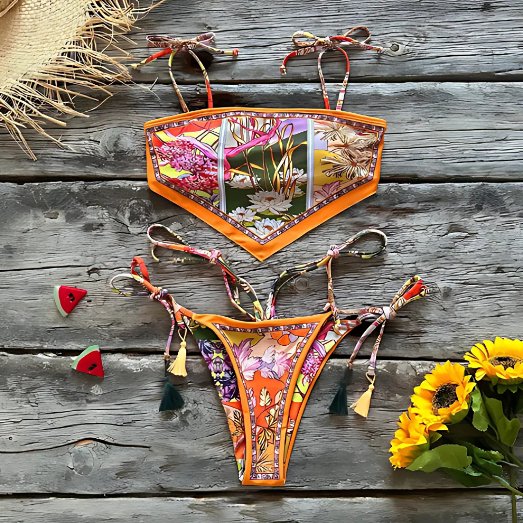 LOU - BIKINI MODERNE À FLEURS