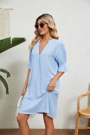 ARIANE – ROBE LUXUEUSE À COL EN V