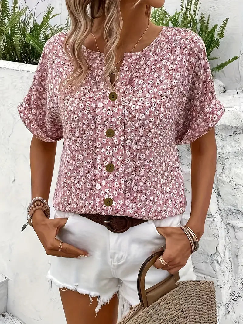 ÉLOANE – BLOUSE TENDANCE À IMPRIMÉ FLEURI