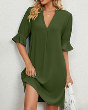 ARIANE – ROBE LUXUEUSE À COL EN V