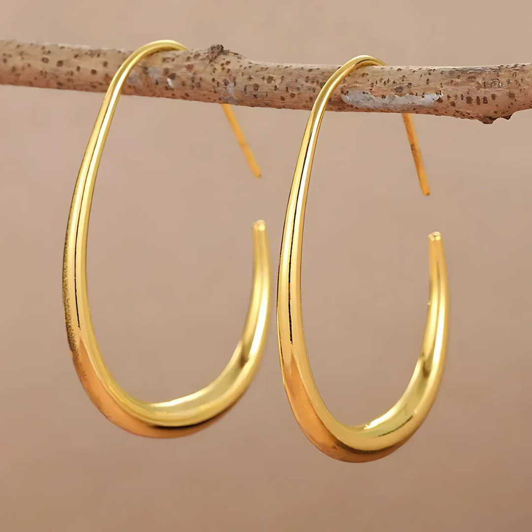 ZOÉ – BOUCLES D’OREILLES CRÉOLES GOUTTE D’EAU