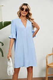 ARIANE – ROBE LUXUEUSE À COL EN V