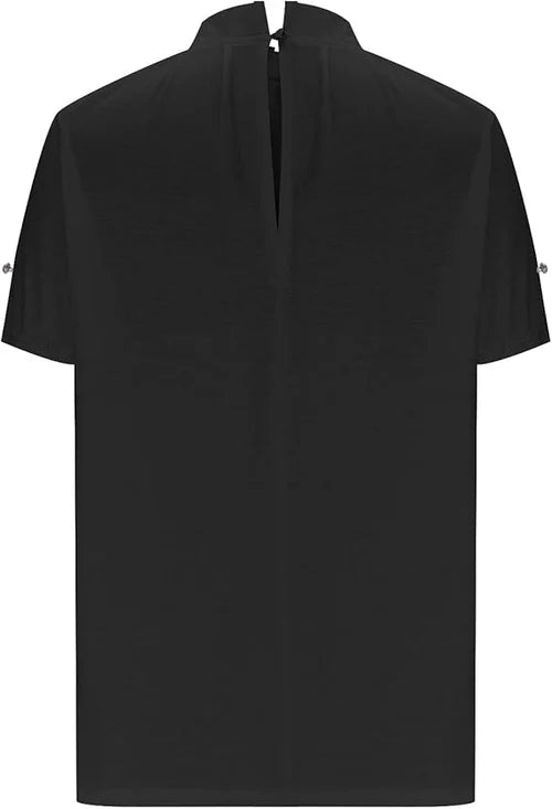 CÉPHISE - BLOUSE PLISSÉE DÉCONTRACTÉE À MANCHES FENDUES