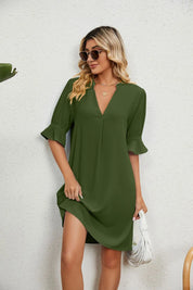 ARIANE – ROBE LUXUEUSE À COL EN V