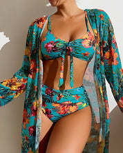 GISELLE – BIKINI 3 PIÈCES À MOTIF FLORAL