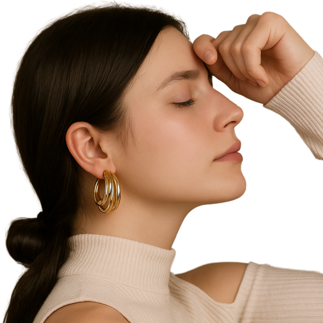 LÉA – BOUCLE D'OREILLE À TRIPLE BOUCLE