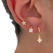 MANON – SET DE BOUCLES D’OREILLES 3 FLEURS