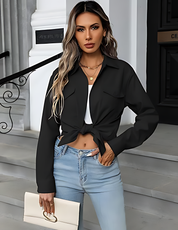 LÉONTINE – BLOUSE DÉCONTRACTÉE UNIE À REVERS