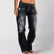 HENRIETTE - JEAN EN DENIM RÉTRO À JAMBES LARGES