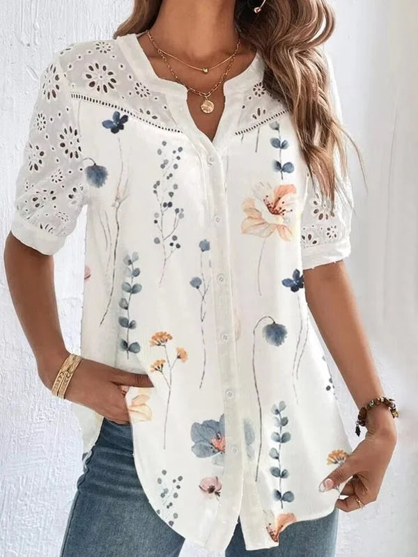 ÉLÉONORE – BLOUSE DÉCONTRACTÉE À MOTIF FLEURI