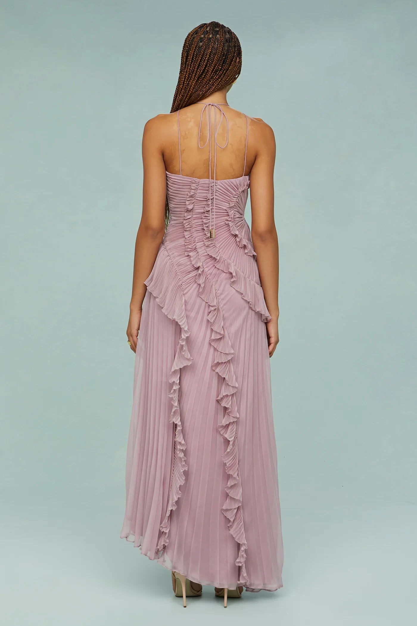 PIERRETTE – ROBE LONGUE ÉLÉGANTE À VOLANTS