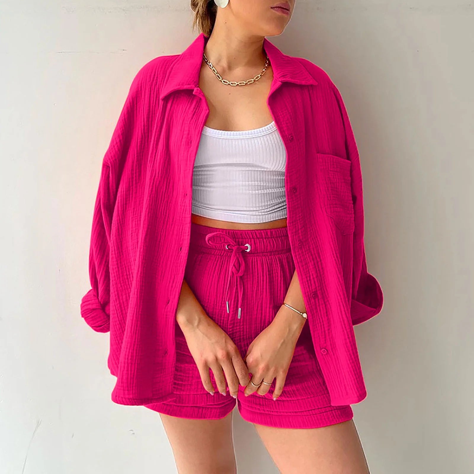GWENAËLLE – ENSEMBLE DÉCONTRACTÉ HAUT ET SHORT