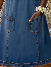 CYRIELLE – ROBE EN JEAN COUPE AMPLE