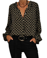 CLARIBEL – BLOUSE CLASSIQUE À COL EN V