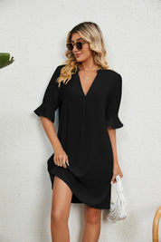 ARIANE – ROBE LUXUEUSE À COL EN V