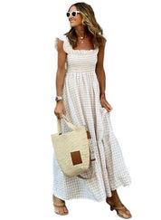 ANNELISE – ROBE VINTAGE À MOTIF CARREAUX