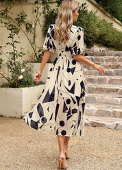 PRISCA – ROBE MIDI FLORALE CLASSIQUE