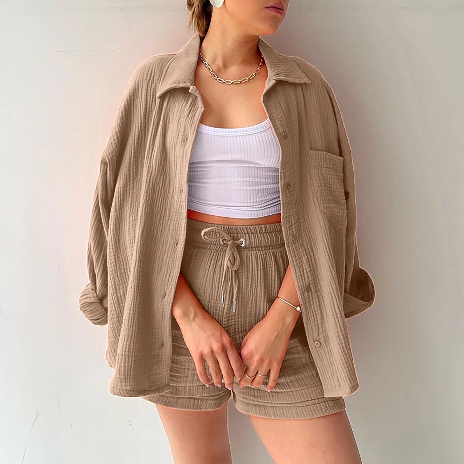 GWENAËLLE – ENSEMBLE DÉCONTRACTÉ HAUT ET SHORT
