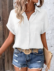 LOUISA – BLOUSE CONFORTABLE À MANCHES COURTES