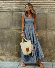 ANNELISE – ROBE VINTAGE À MOTIF CARREAUX