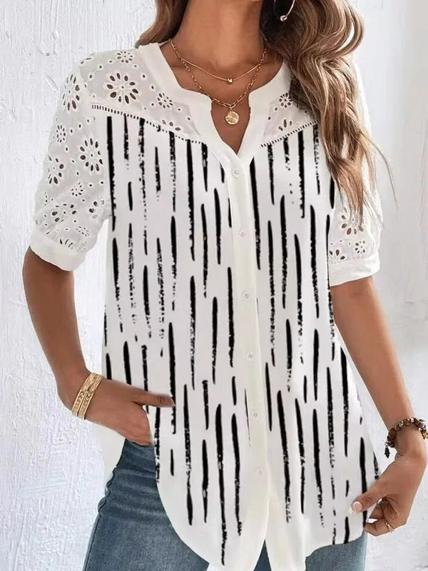 ÉLÉONORE – BLOUSE DÉCONTRACTÉE À MOTIF FLEURI