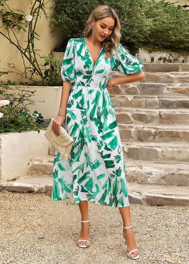 PRISCA – ROBE MIDI FLORALE CLASSIQUE