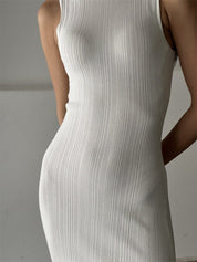 TATIANA – ROBE LONGUE EN TRICOT SANS MANCHES