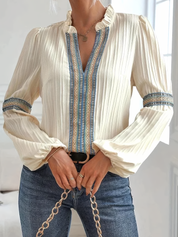 DAPHNÉ – BLOUSE LUXUEUSE À MANCHES LONGUES