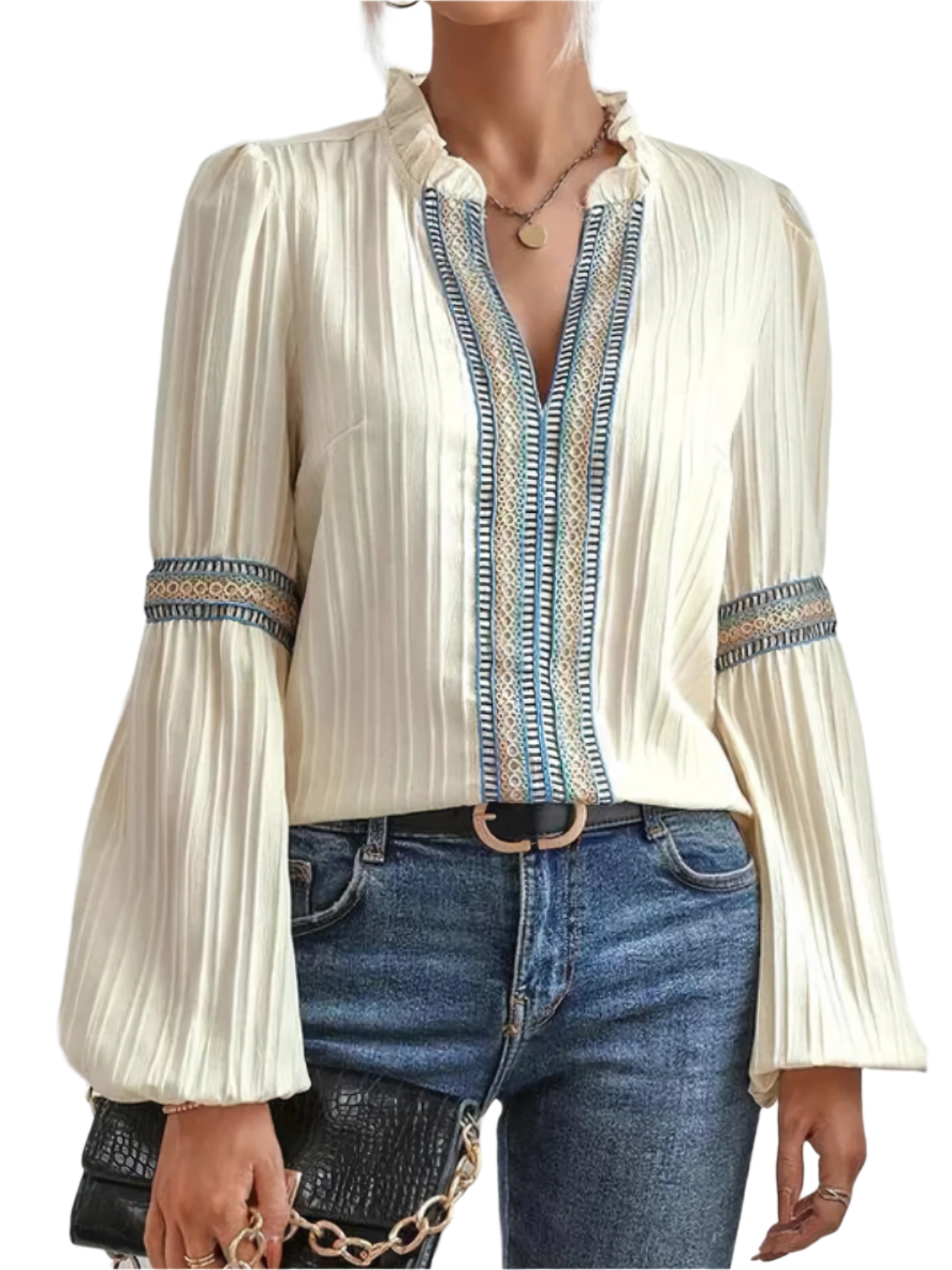 DAPHNÉ – BLOUSE LUXUEUSE À MANCHES LONGUES