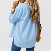 LÉONTINE – BLOUSE DÉCONTRACTÉE UNIE À REVERS