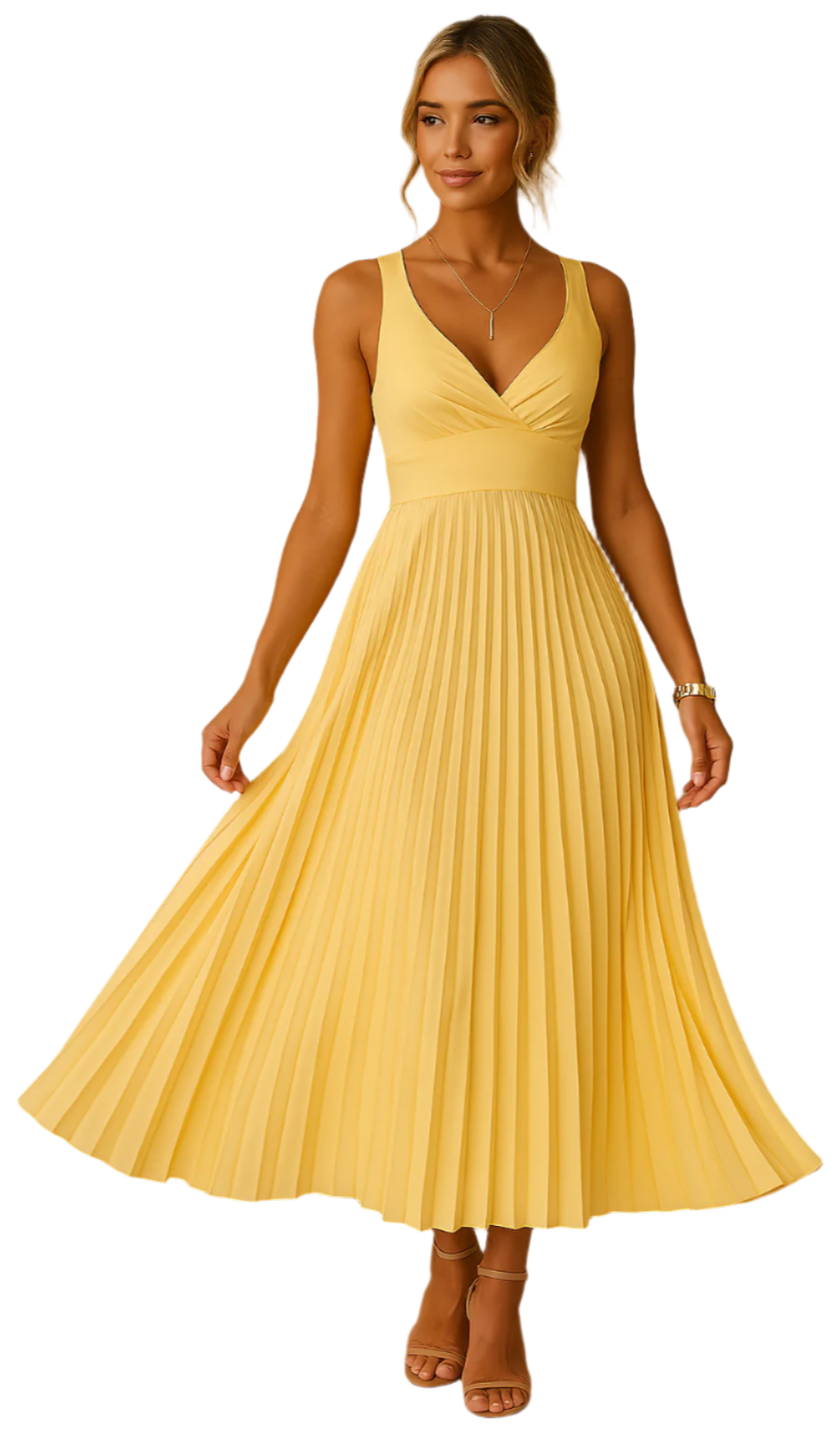 ALICE – ROBE MIDI ÉLÉGANTE PLISSÉE