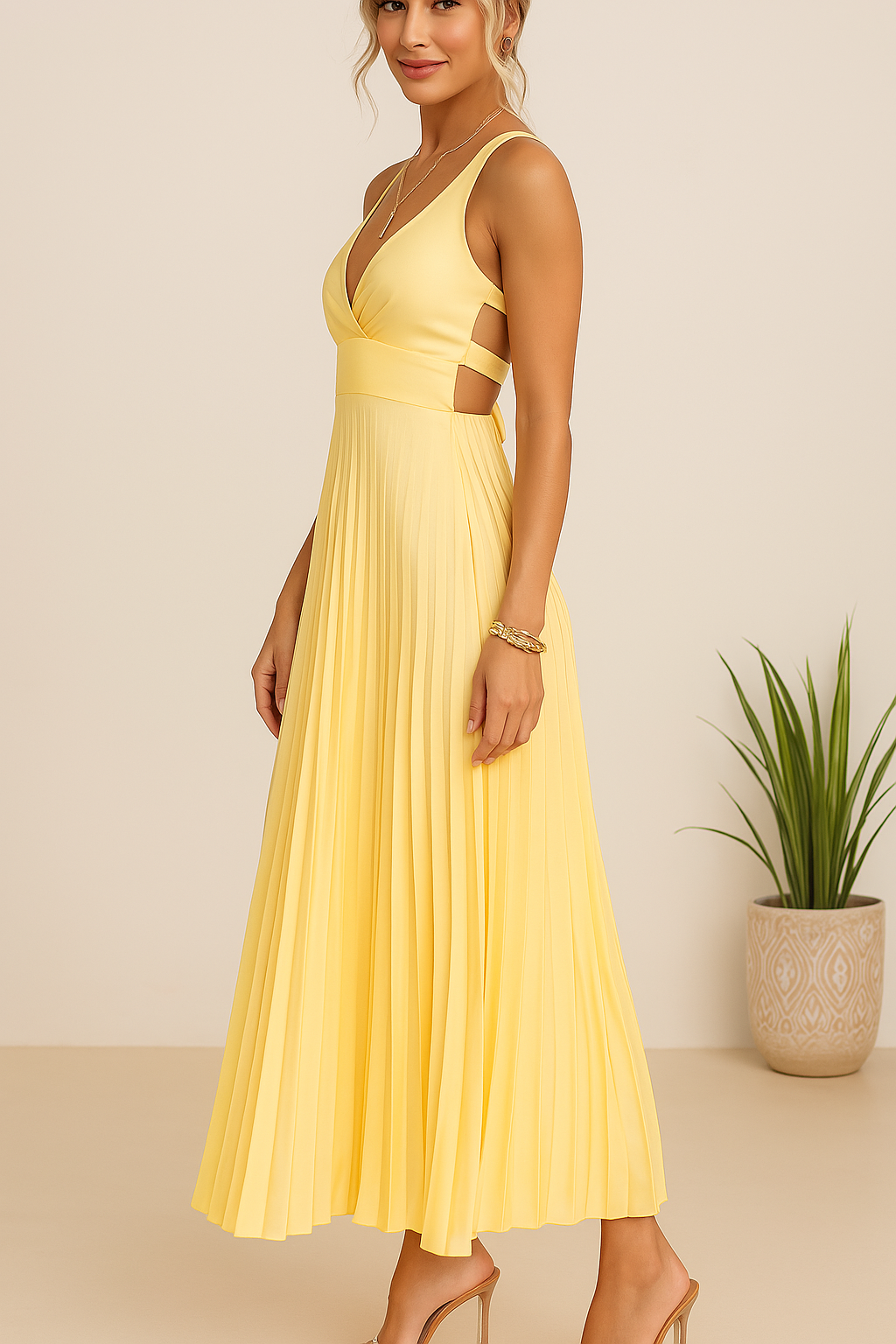 ALICE – ROBE MIDI ÉLÉGANTE PLISSÉE