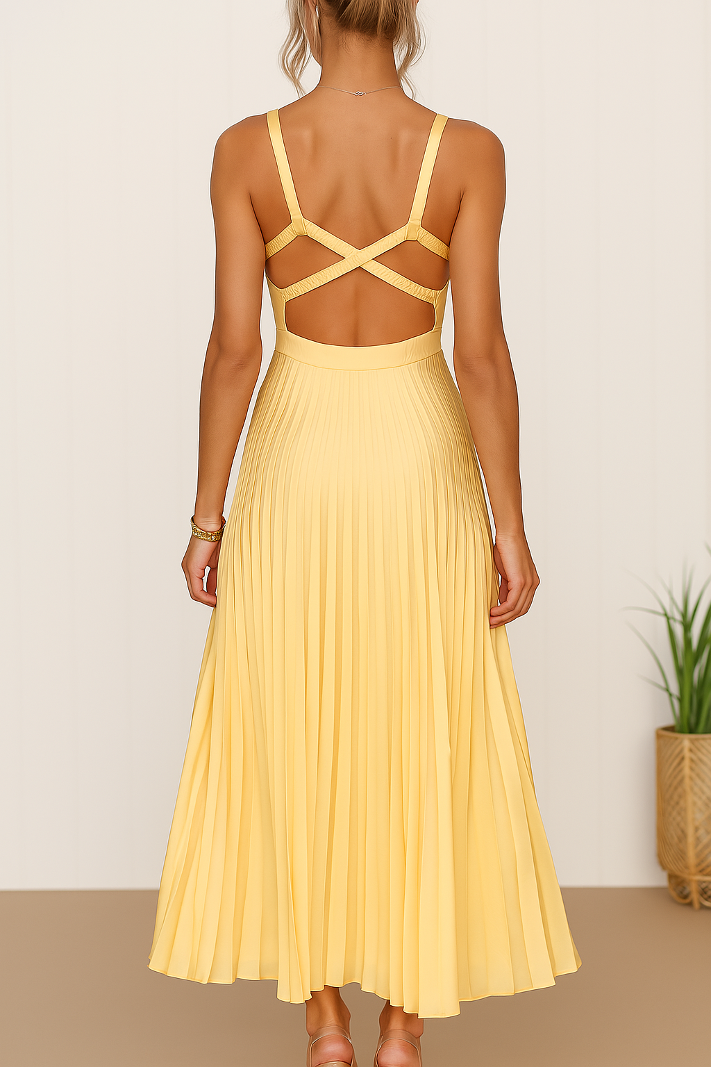 ALICE – ROBE MIDI ÉLÉGANTE PLISSÉE
