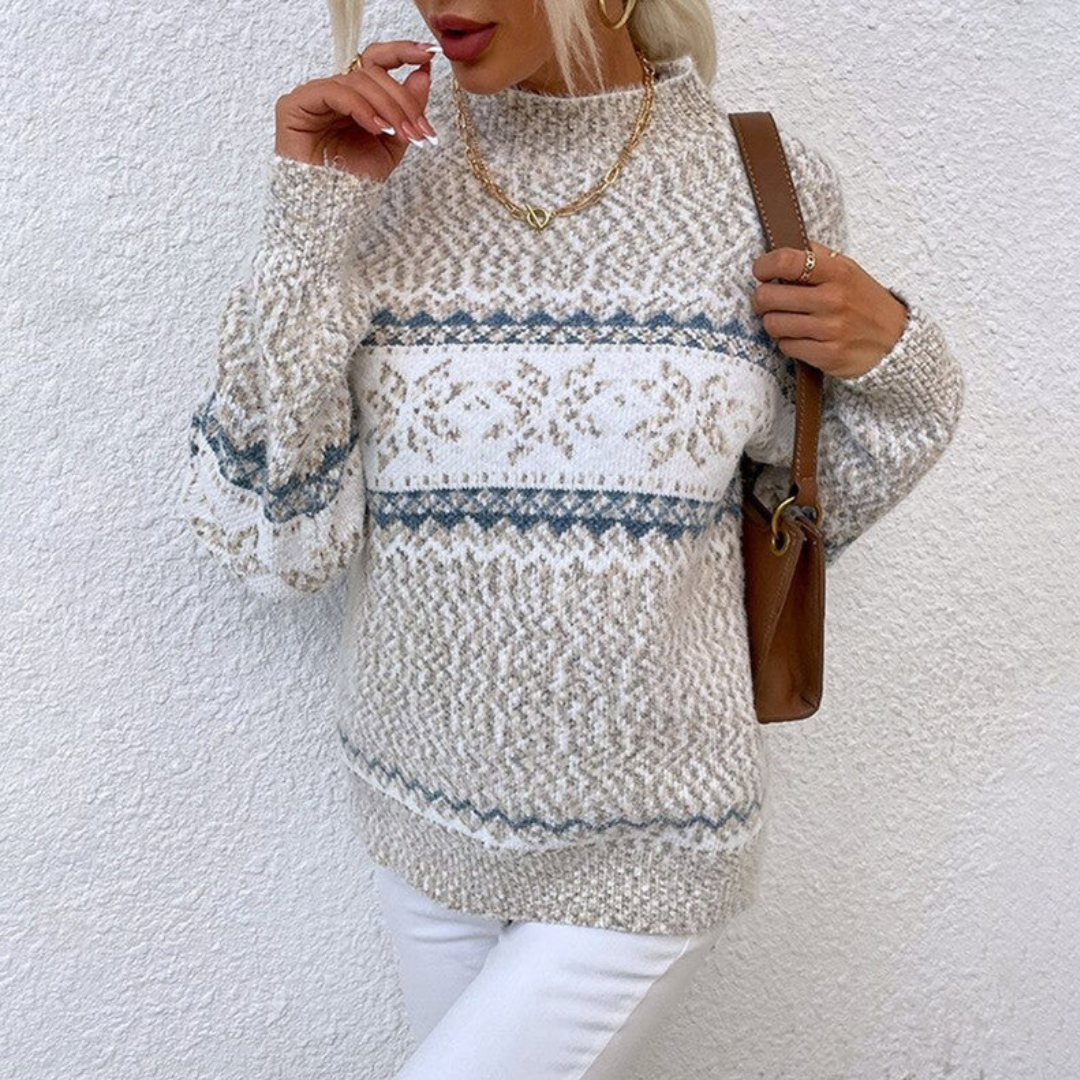 CLAIRE-LOUISE – PULL À MOTIF VINTAGE