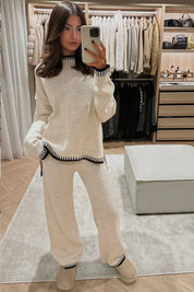 NADINE – ENSEMBLE PULL TRICOTÉ AMPLE ET PANTALON AMPLE